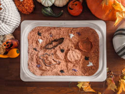 Recette sable lunaire non toxique naturel vegan sensoriel automne