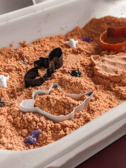 Recette de sable sensoriel lunaireDIY